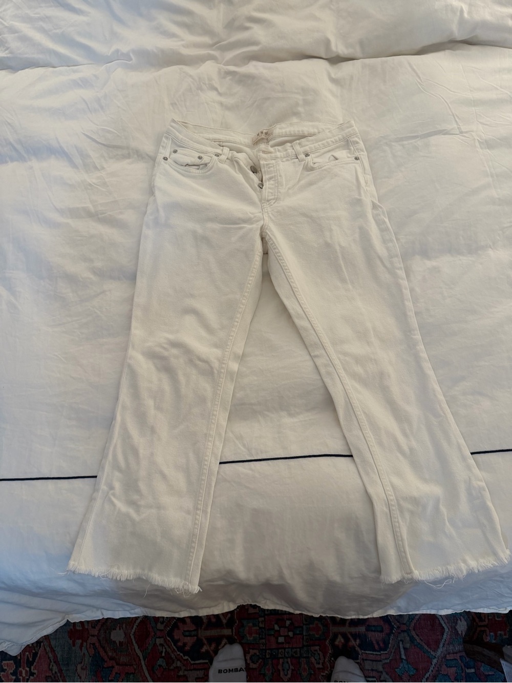 We The Free White Flare Jeans